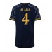 Real Madrid David Alaba #4 Borte Drakt Dame 2023-24 Kortermet